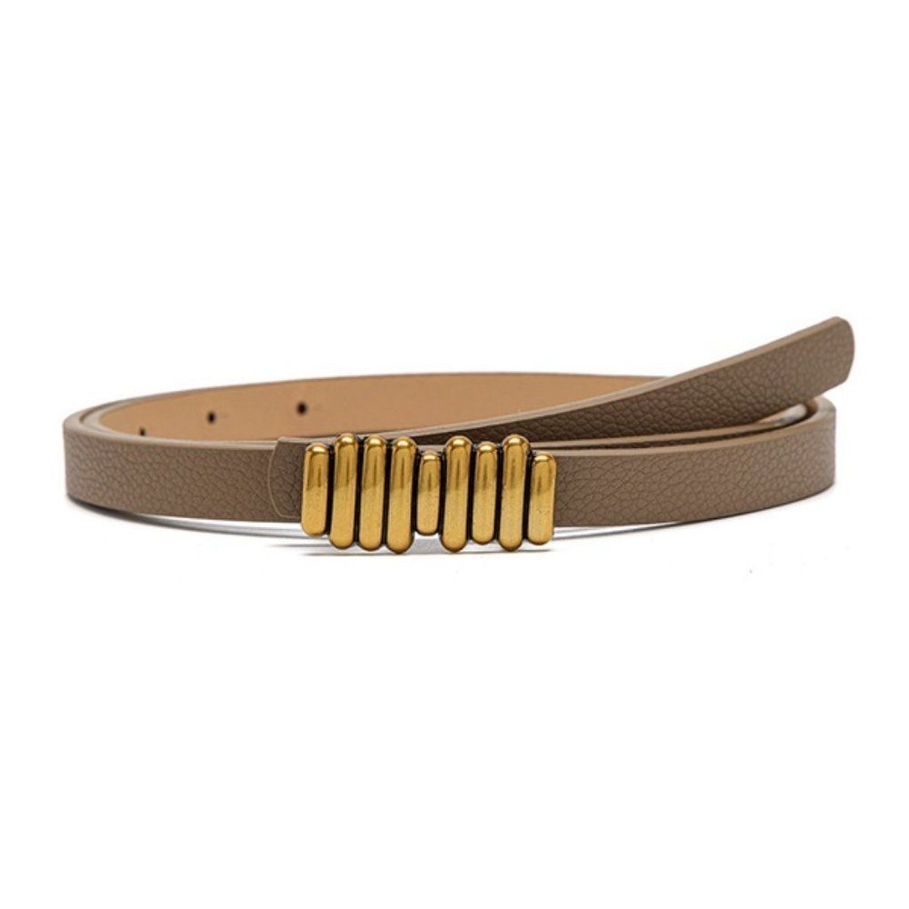 Khaki Ladies Unique Skinny Belt